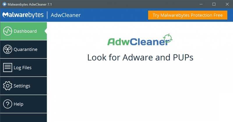 AdwCleaner interfaz