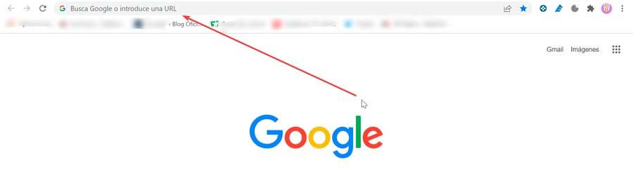 Busca Google o introducir una URL