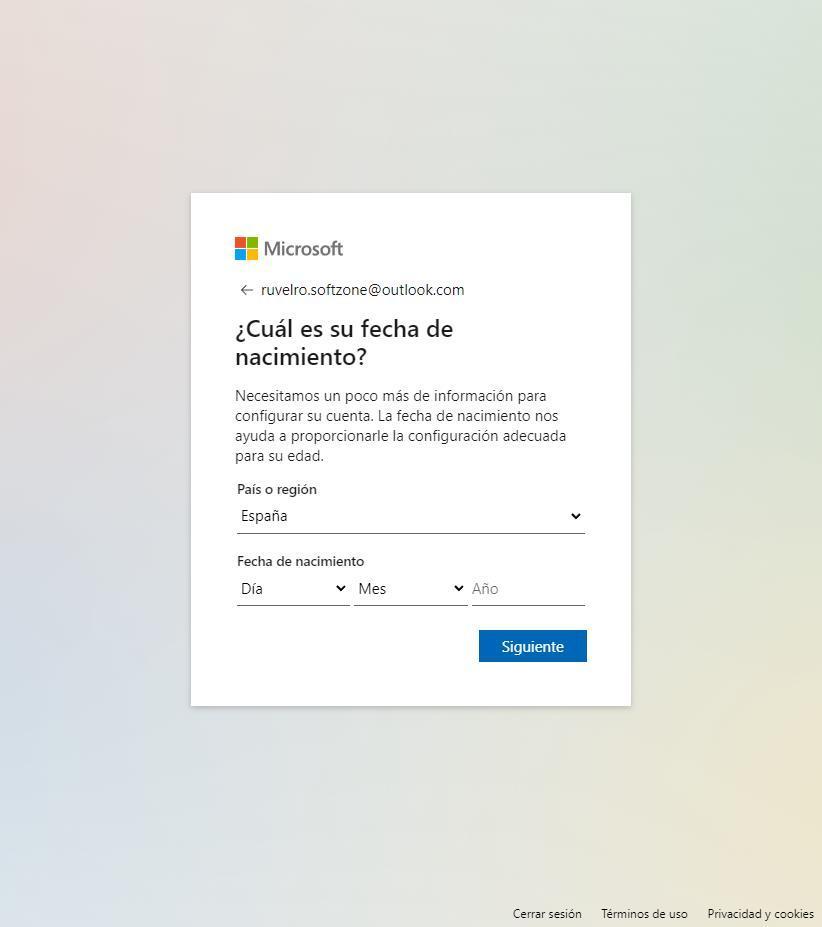 Crear Cuenta Microsoft - 4