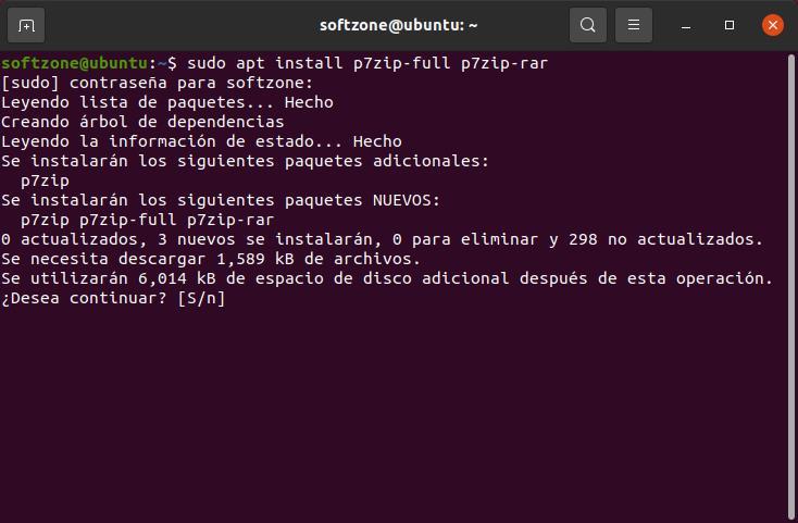 Instalar 7-Zip Ubuntu