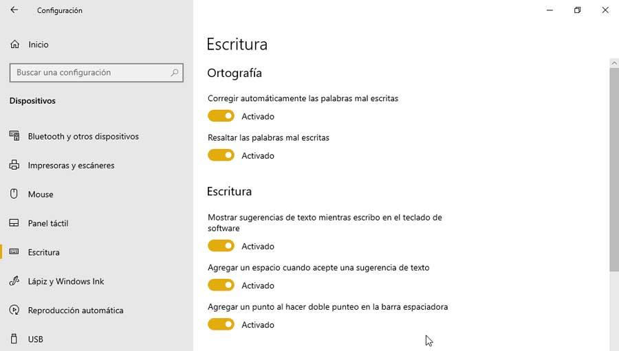 Escritura-Optionen für Windows 10