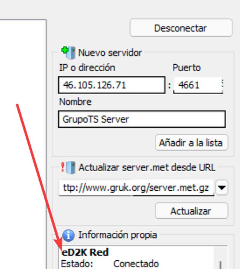 eMule servidor conectado
