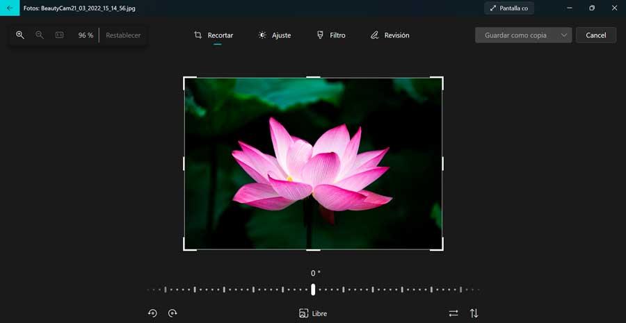 Aplicación de Fotos en Windows 11 edición de imágenes