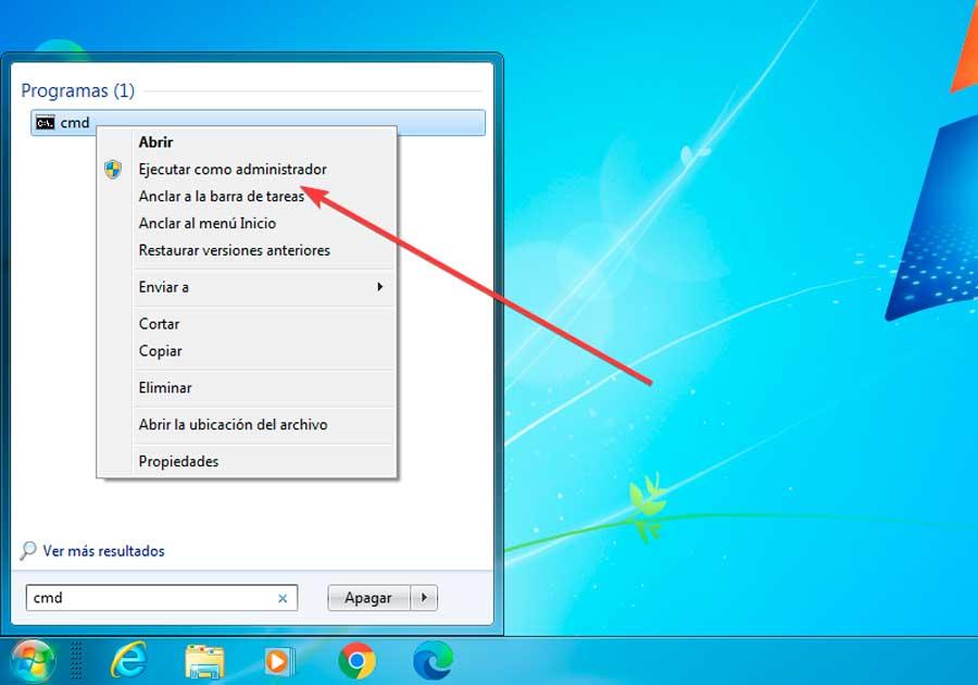 Ejecutar CMD como administrador en Windows 7