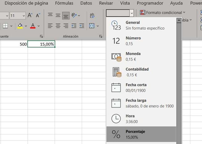Calcular el porcentaje de cualquier valor en Excel