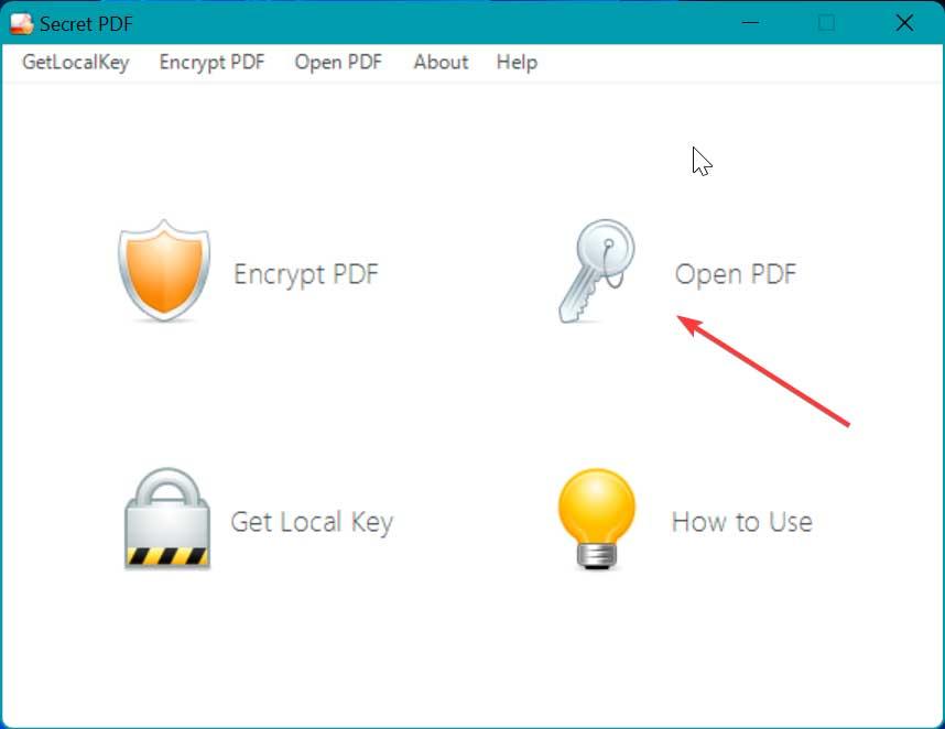 Secret PDF abrir PDF