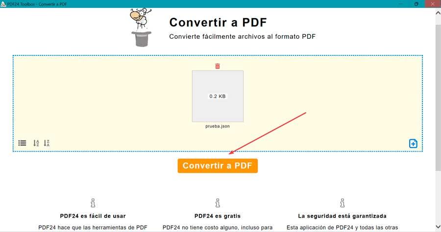 PDF24 convertir a PDF