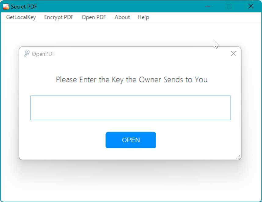 Secret PDF introducir clave para abrir