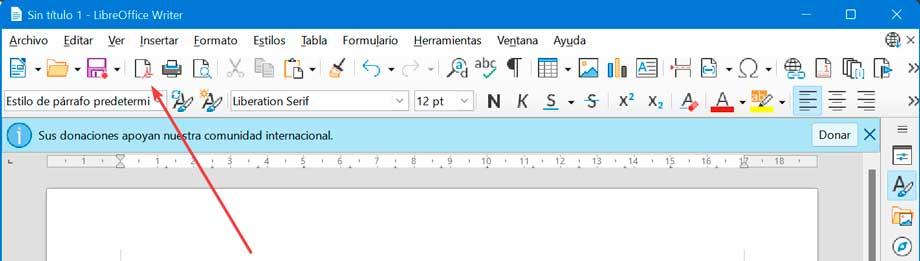 LibreOffice exportar a PDF