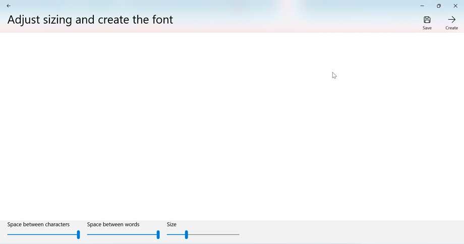 Microsoft Font Maker ajustar el tamaño de fuente