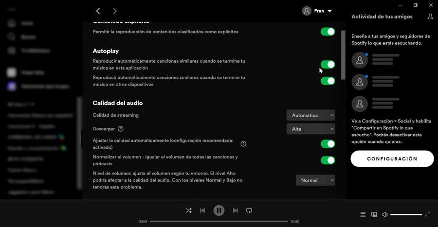 Spotify Configuración