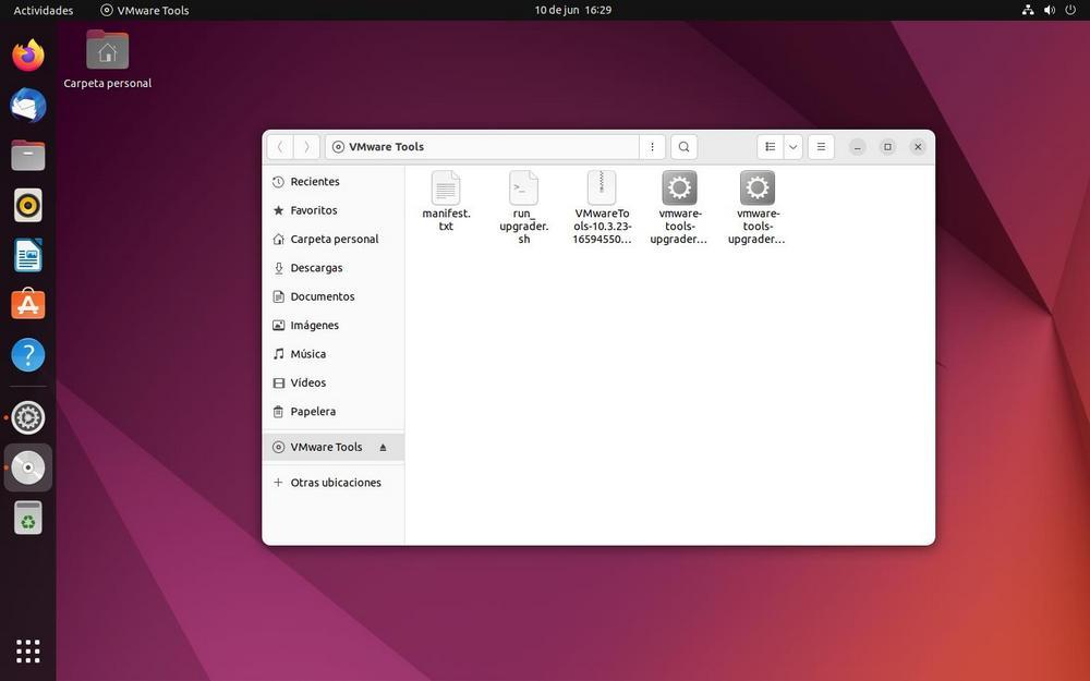 Outils Vmware Ubuntu