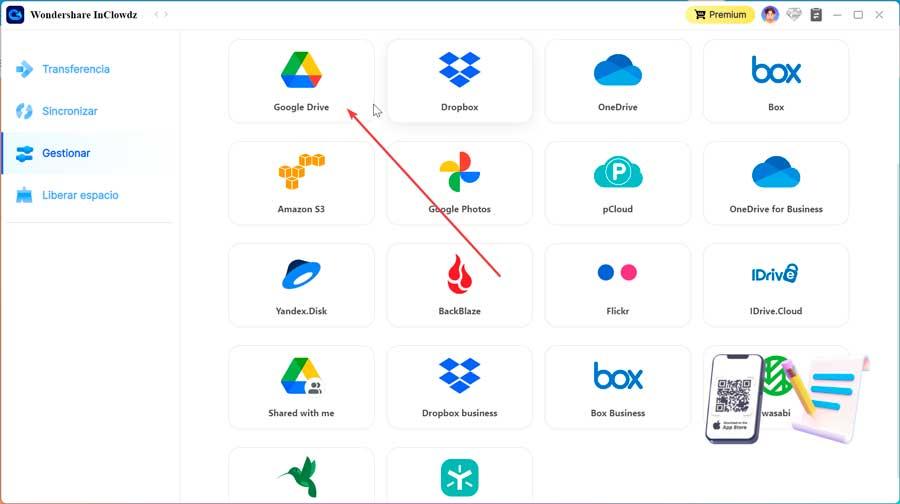 Wondershare InClowdz connect with Google Drive