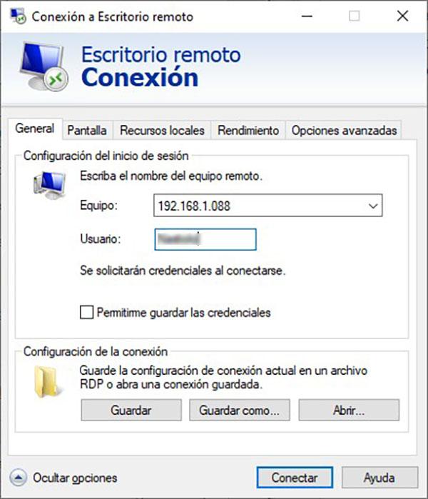 Bir Linux desde Windows Conectarse