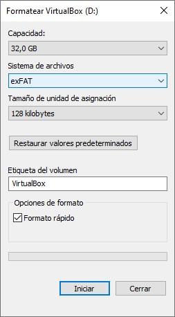 format usb drive for virtual machine