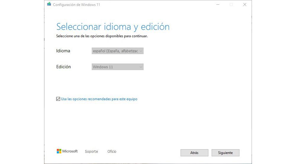 Installation moyenne de Windows 11