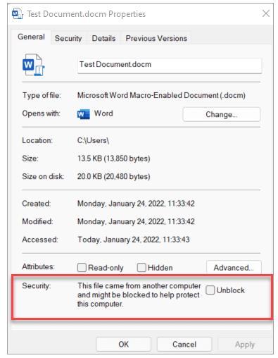 Desbloquear documento y ejecutar macros