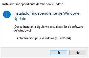 Instalar parche 22H2 Windows 10