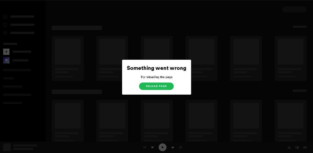 Spotify algo salió mal error
