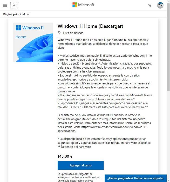 Windows 11 Home Microsoft Store