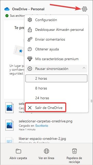 Cerrar OneDrive