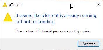 uTorrent не отвечает