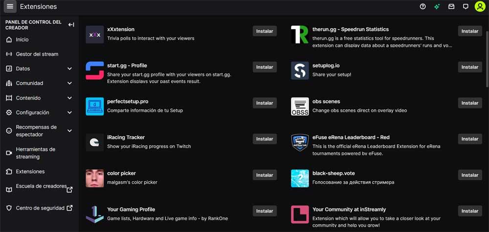 twitch extensions