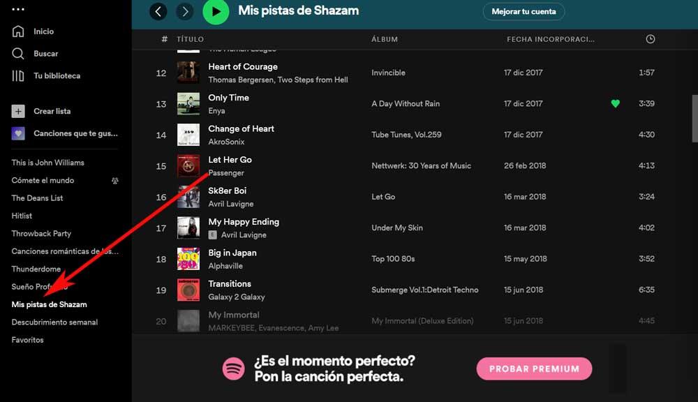 Shazam Spotify