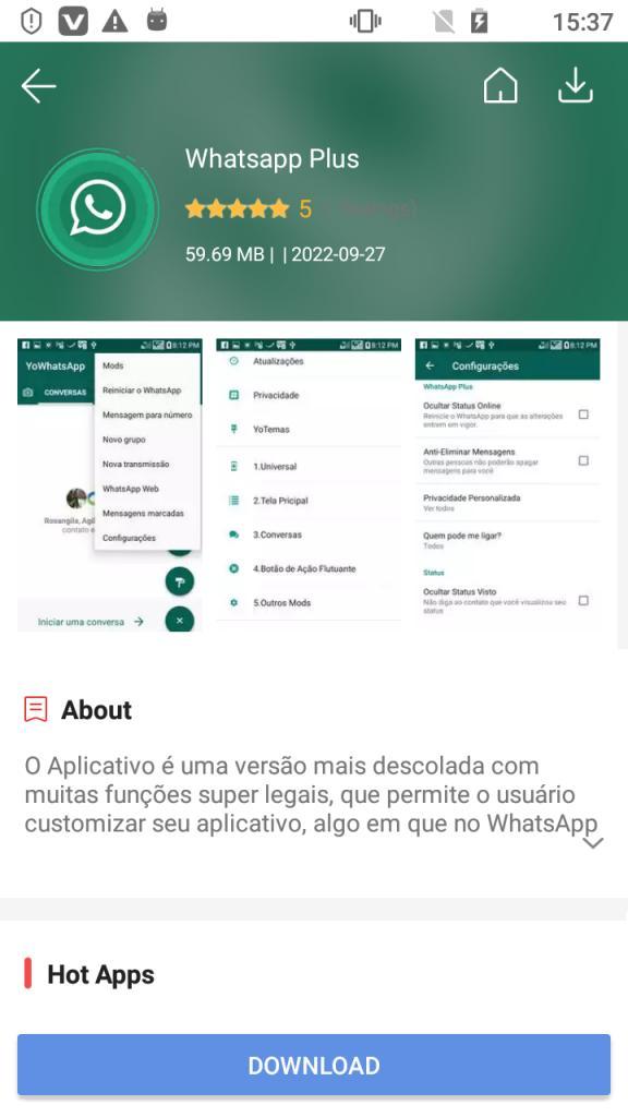 Falsa app WhatsApp Plus 2022