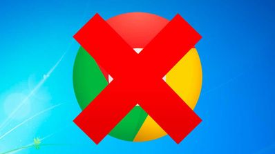 Google Chrome tachado en Windows 7