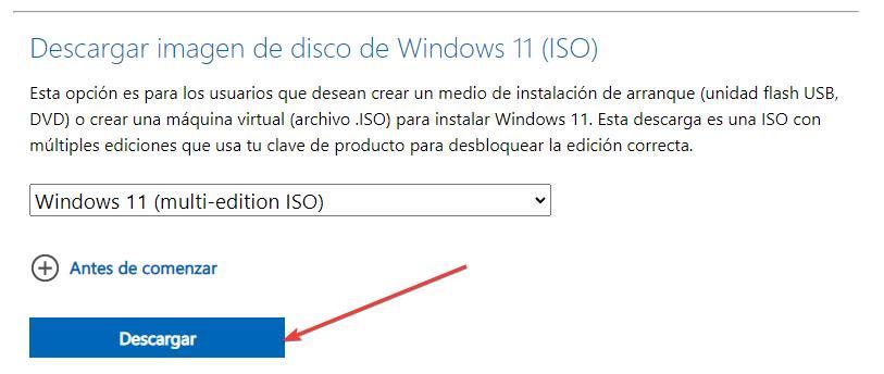 Descargar ISO Windows 11