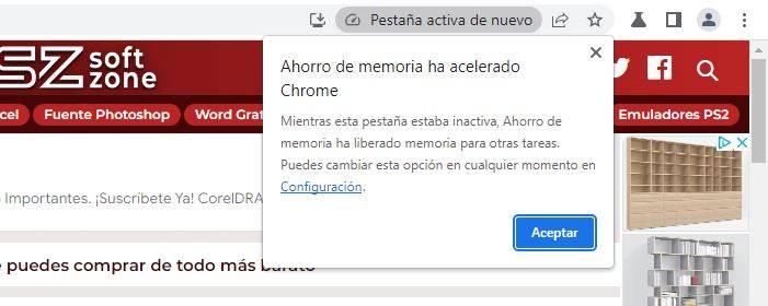 Google Chrome - Nueva función liberar RAM 3