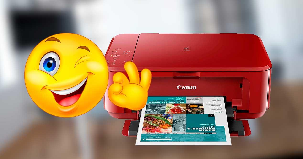 Oferta impresora Canon roja