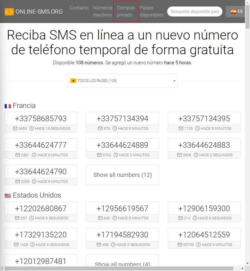 SMS on-line