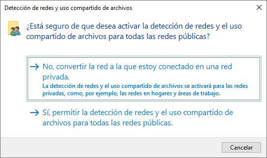 Activar detección de redes en Windows