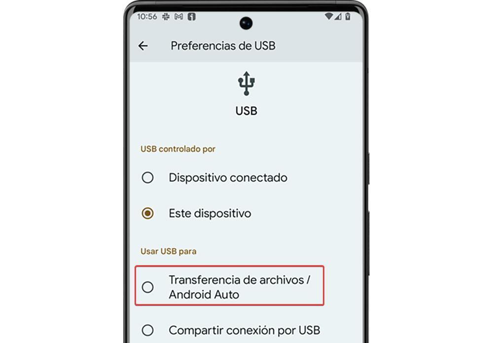 Transferencia datos Android พีซี