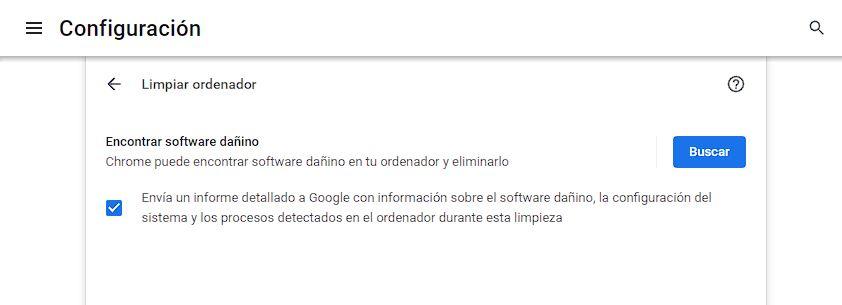 Google Chrome - Buscar malware 1