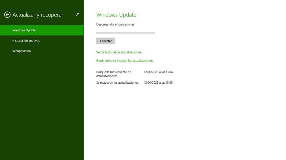 Windows 8.1 - Descargar actualizaciones