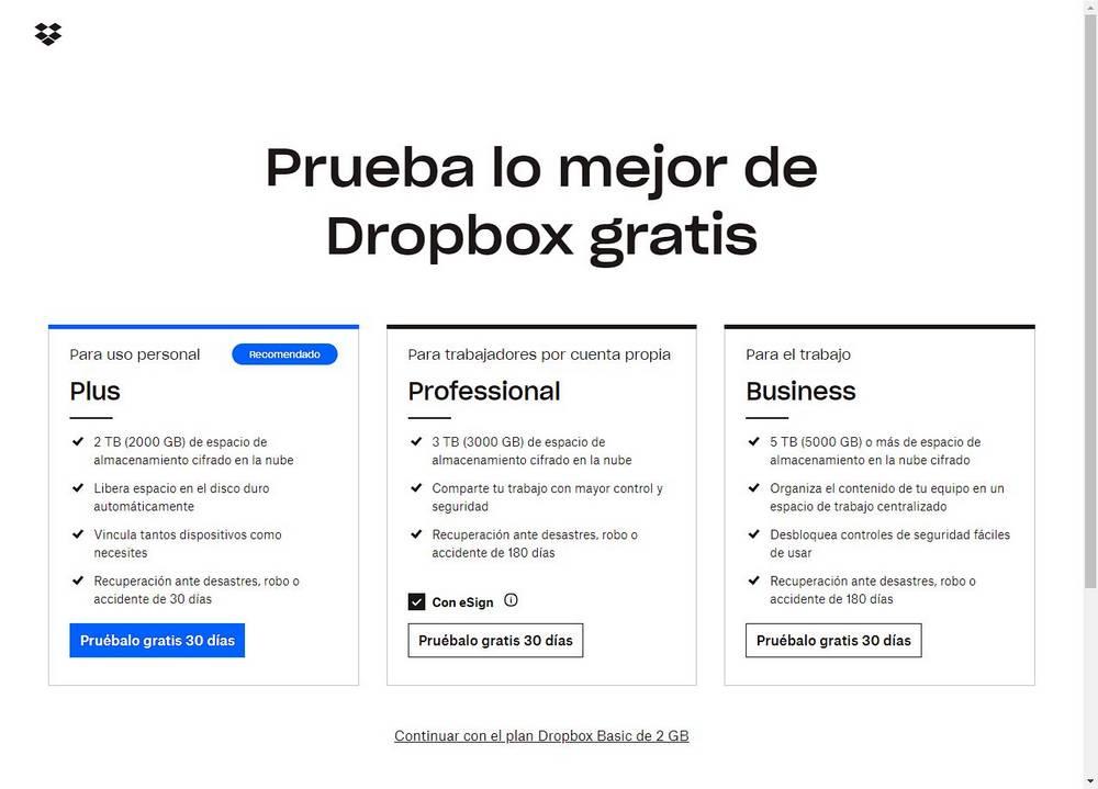 Crear cuenta Dropbox - 3