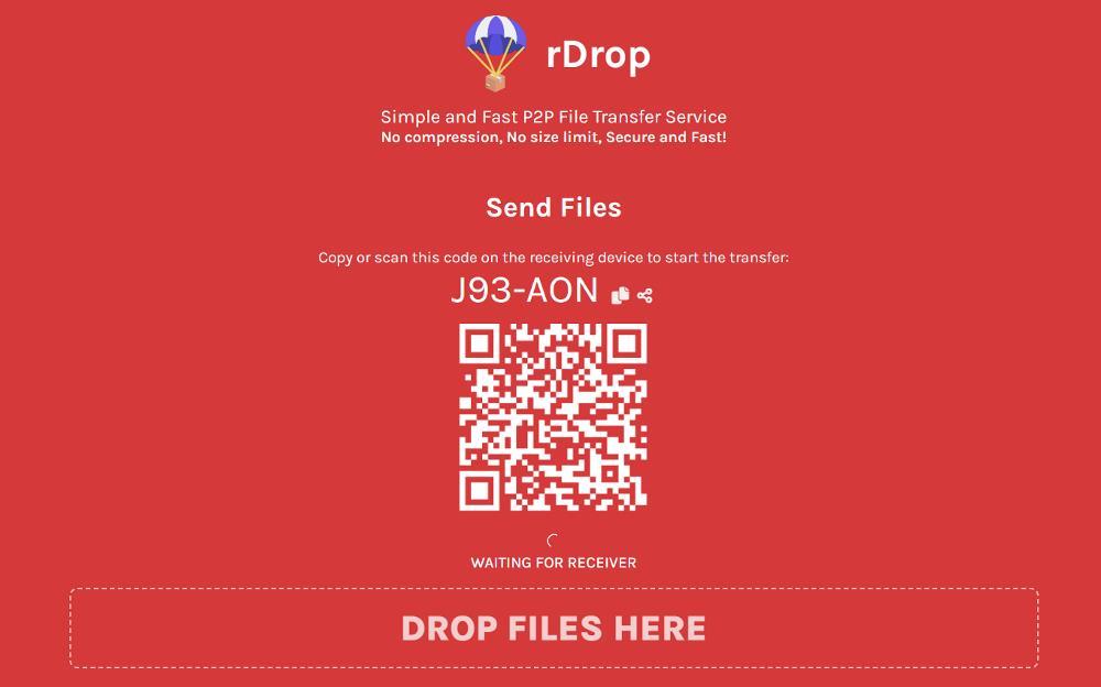 rDrop - enviar archivos grandes por internet