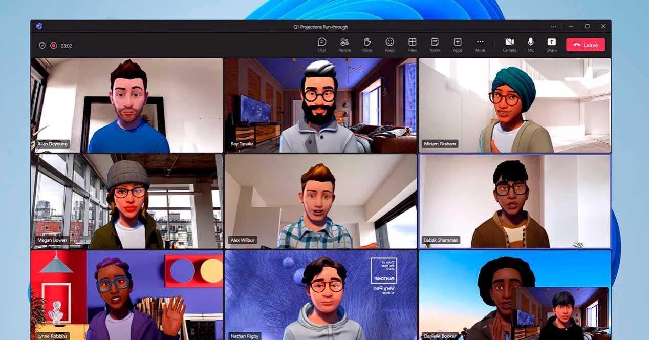 Avatares 3D Microsoft Teams
