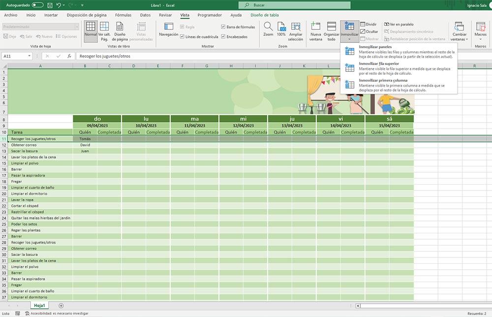 Trabajar con tablas grandes de Excel