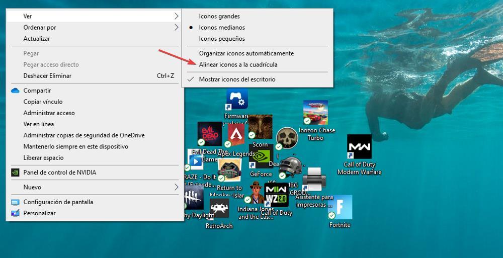 organize desktop icons