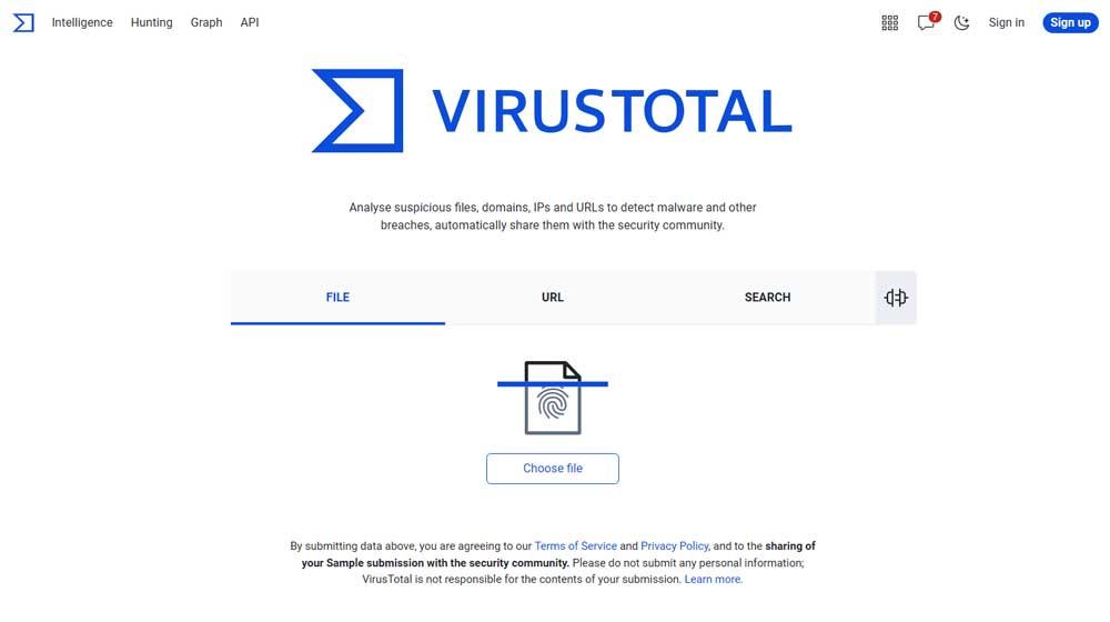 virustotal web