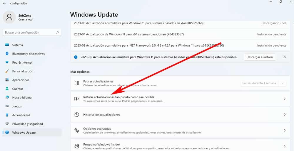 actualizaciones Windows 11
