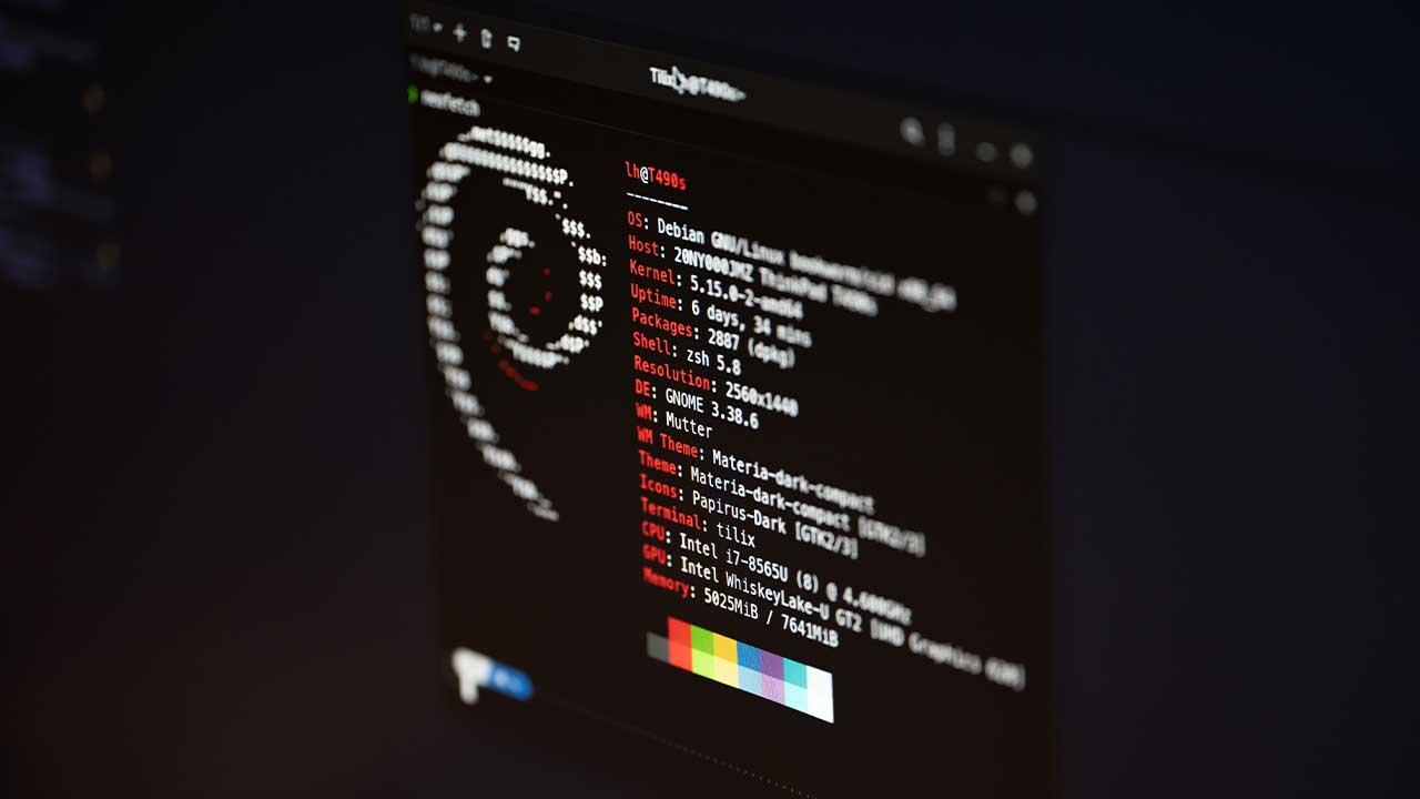 Linux Debian en terminal