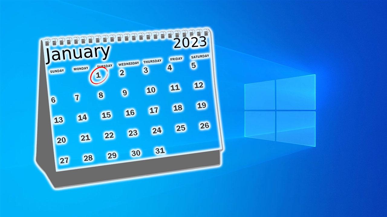 Calendario escritorio Windows