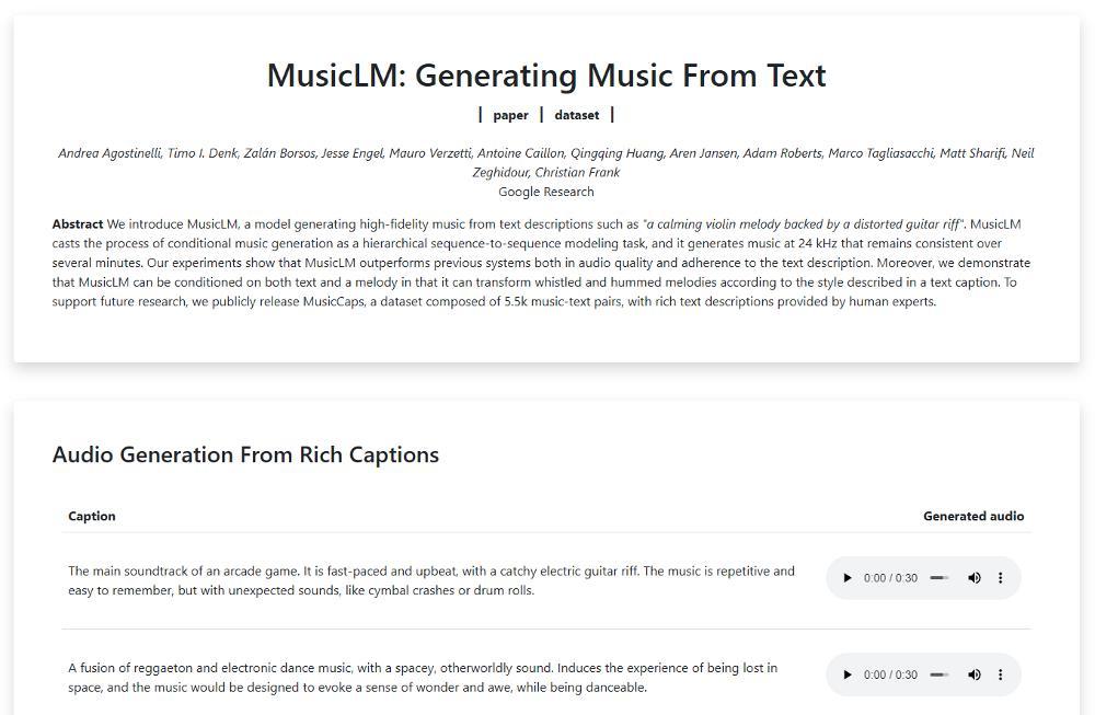 MusicLM - AI genereert muziek