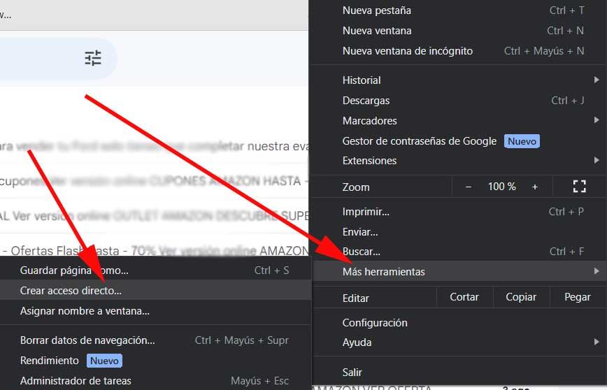 crear acceso Chrome Gmail