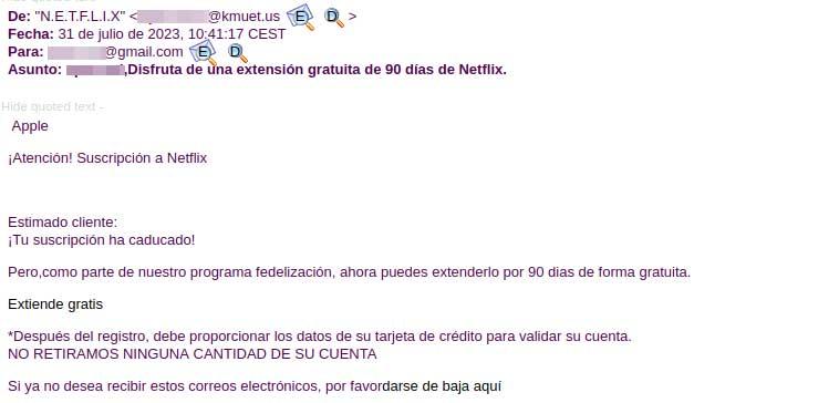 phishing Netflix